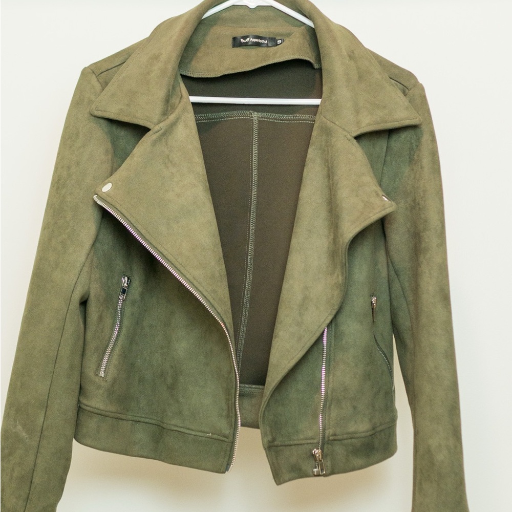 Army Green Suede Jacket